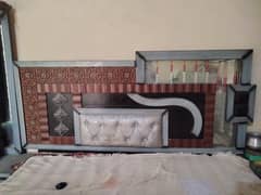 Large bed set, dressing table,Almari,Small table,Metress Double