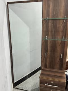 •	Affordable Wooden Dressing Table with Mirror & Storage