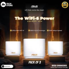 ASUS ZenWiFi XD4 AX1800 Mesh WiFi 6 System (3-Pack) | Renewed