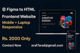 Website design-Figma to Html  responsive