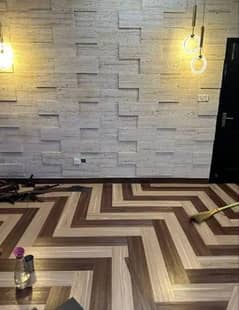 Pvc Vinyl Floor/Wood Floor/Window Blinds/Gypsam Cielling.