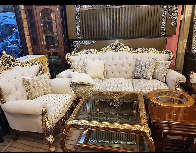 sofa set 7 seater with Table complete set 3