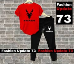 men's track suit summer 2 piece in red