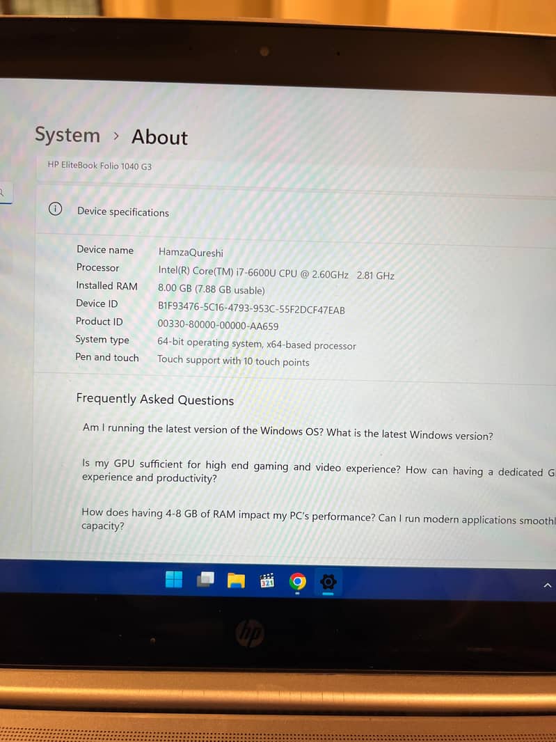 Intel Core i7 6th Gen – Smooth multitasking   14” 2K Touch Display – 5