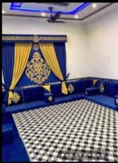 sofa set/Arabic Majlis/Hujra Bethak/Curtains/running foot 03044333349