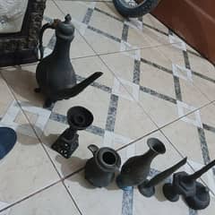 antique vintage brass items پیتل کی پرانی اشیاء