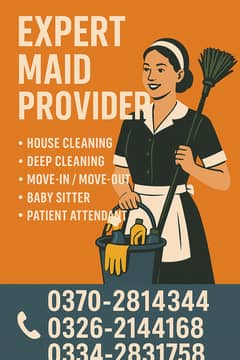 Maids / House Maids / Chef / House Cook / Baby Sitter maid available