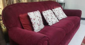 Stylish 3+2+1+1 Sofa Set with cushions– Urgent Sale