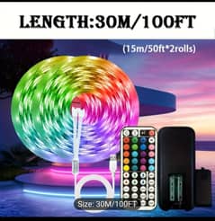 RGB Led Strip 30.48meter, Ceiling light with Remote Control