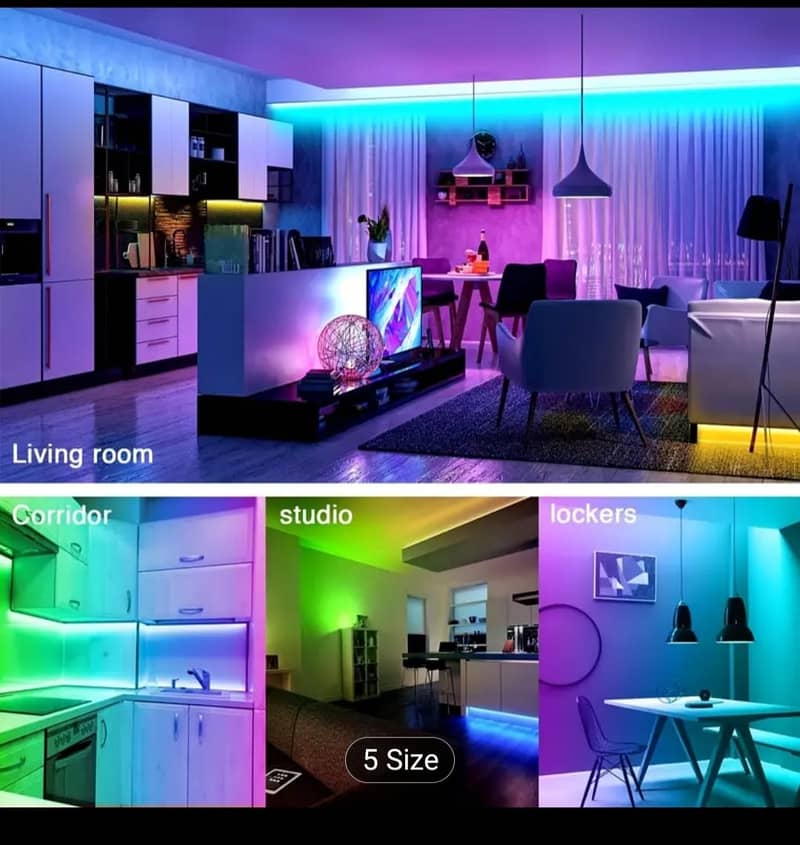 RGB Led Strip 30.48meter, Ceiling light with Remote Control 6