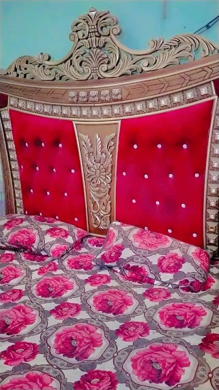 bed set with side tables, dressing and show case 0