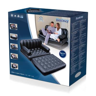New BESTWAY 5 in 1 Sofa Cum Bed with Air Pump