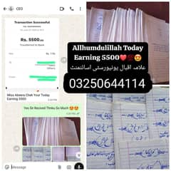 Handwriting Assignment And Typing work Availabile