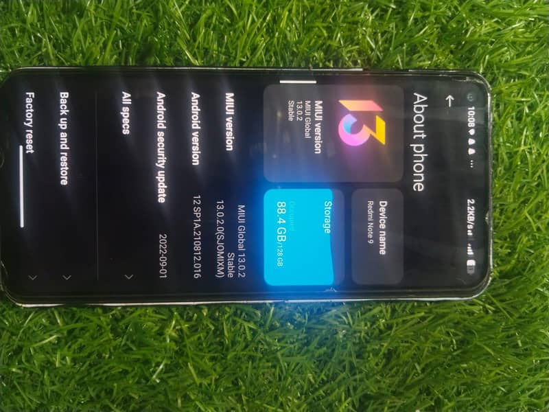 Redmi note 9 with box in good condition 2
