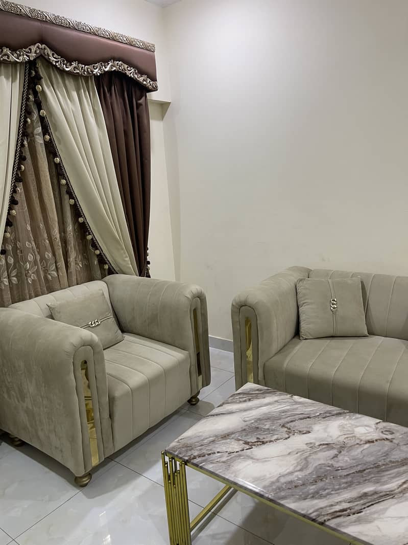 Five seater sofa set with table 0