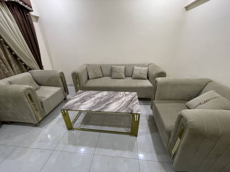 Five seater sofa set with table 2