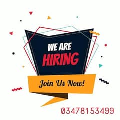 urgently staff required for office work and digital marketing
