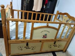 small wooden bed for baby