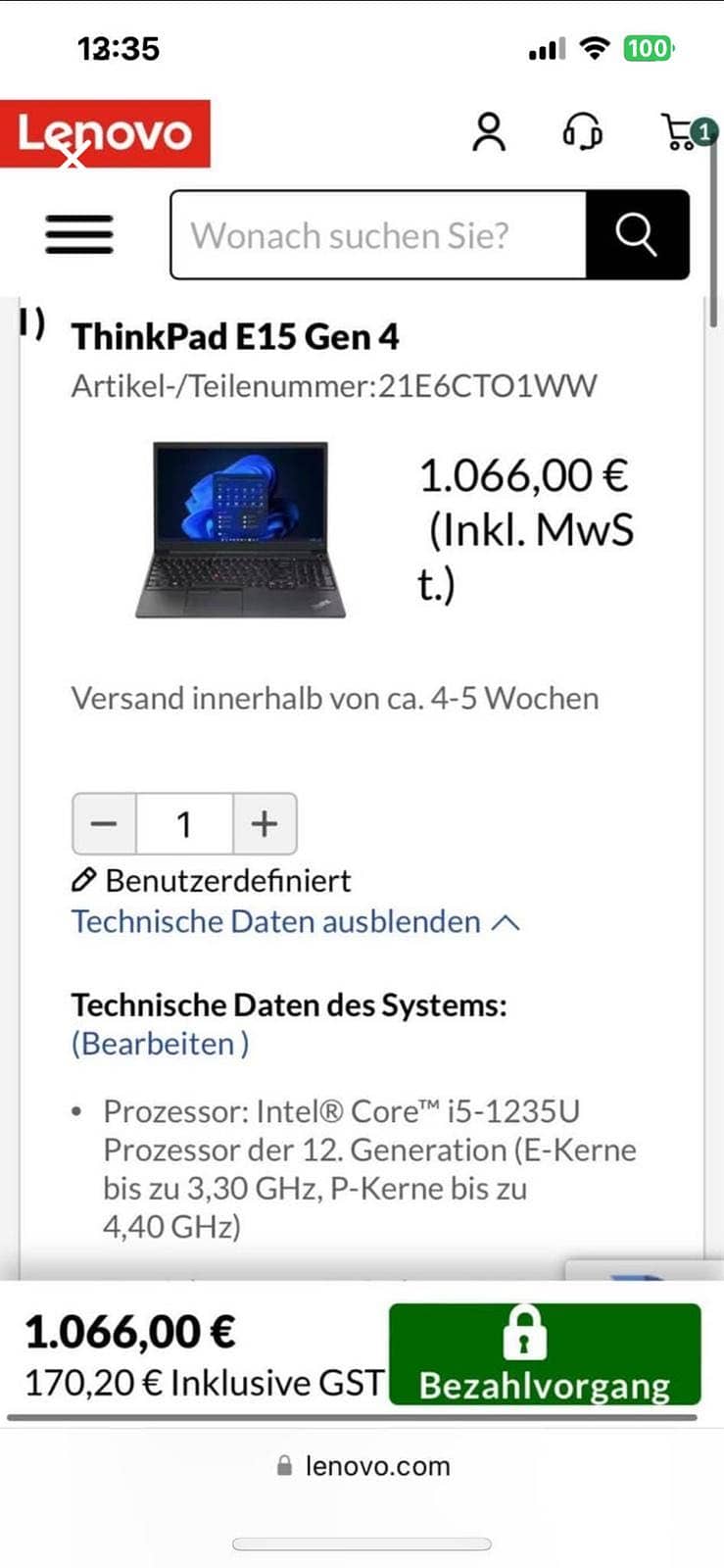 IBM Thinkpad E15 4