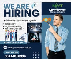 Required SEO Expert | Digital Marketing in House