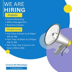 Office work for male , female and students.