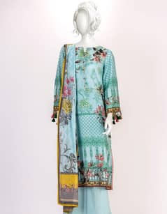 j. 3 piece stitched lawn