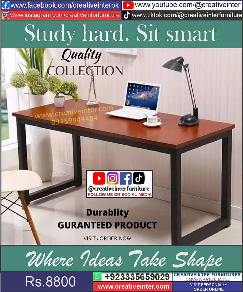 Office Table Study Table Working Desk Computer Gaming Table 4