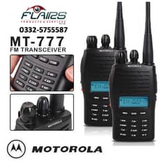 Motorola MT‑777 UHF Walkie Talkie - Long range Portable handheld radio