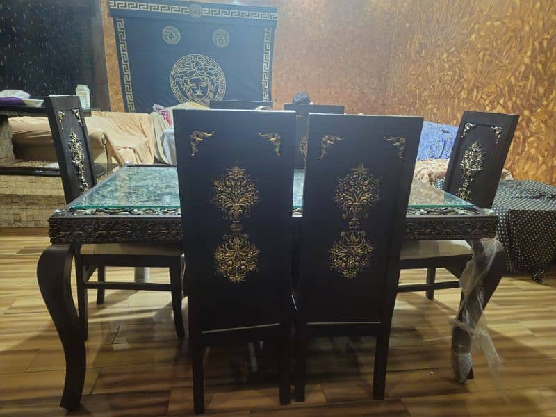 SOFA SET + DAINING TABLE + BINGARA + TABLES 6