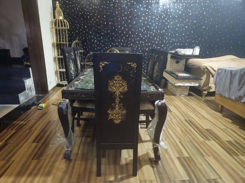 SOFA SET + DAINING TABLE + BINGARA + TABLES 8