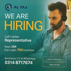 Call Center Job in Lahore - Male/Female - Part Time - Basic Sallery