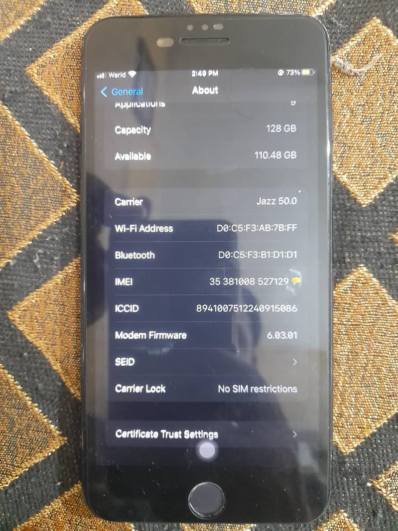 iphone 7plus memory 128gb non pta 2 month sim working 13