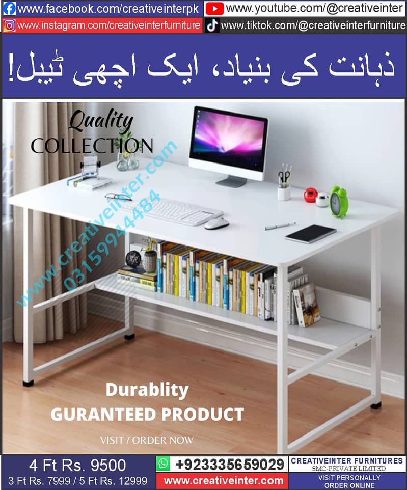 Office Table Study Table Working Desk Computer Gaming Table 9