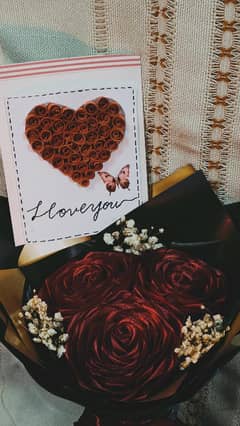 Flower Bouquet and Card