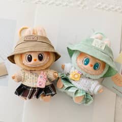 Labubu Pendant Doll Coat 17CM Labubu Skirt Clothes Princess Dress Doll