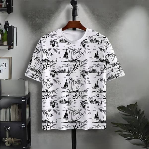 Ruku Garments | Summer Short Sleeve T-Shirts with All Over Print
