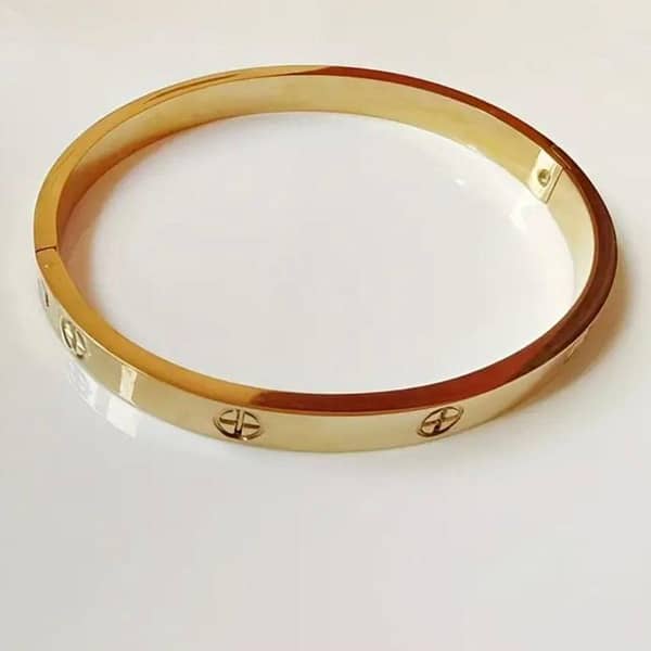 Gold and Silver Stainless Steel Bangles | Designer Bracelets for Women | Suitable for Casual and Formal Wear