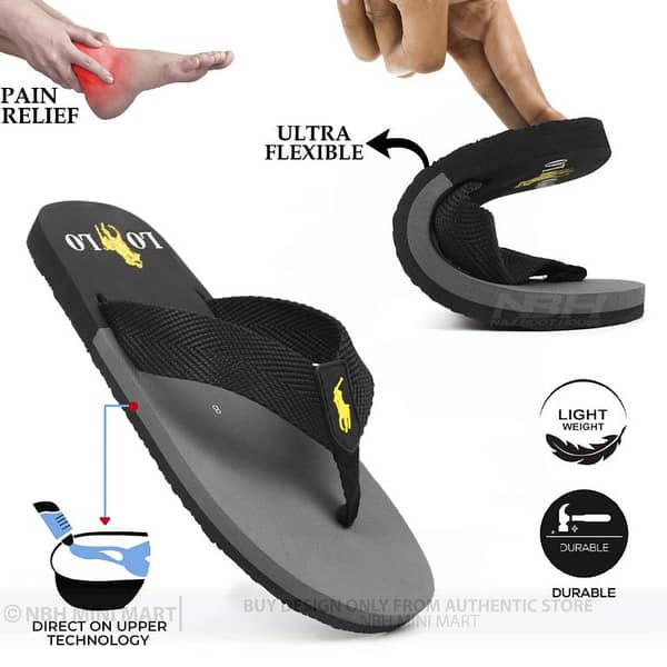 NBH Naaz Boot House Non-Slip Flip Flops for Men - Lightweight and Durable Chappals for Everyday Wear - Ideal Gift for Boys