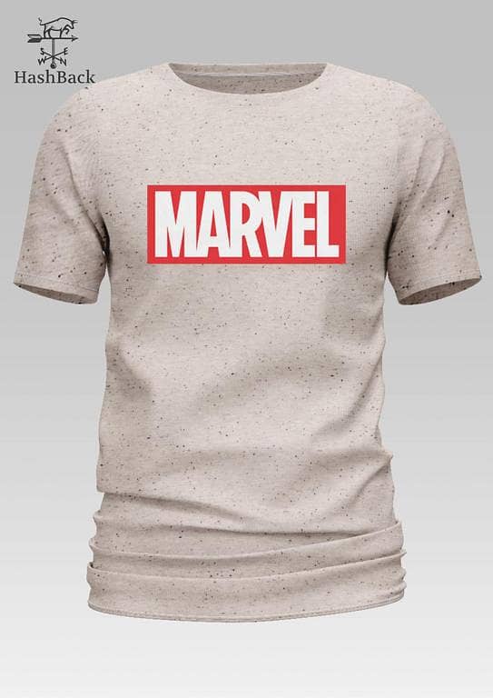 HashBack Men's Oversized Premium T-Shirt with Marvel Print