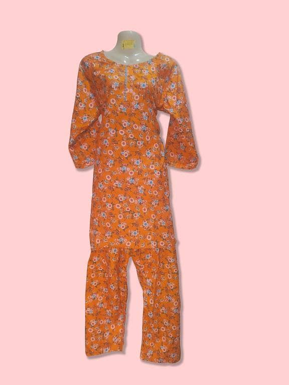 Unique Gadgets Women's Floral Print Two-Piece Stitched Suit - Kurta and Pajama Set for Casual Wear
