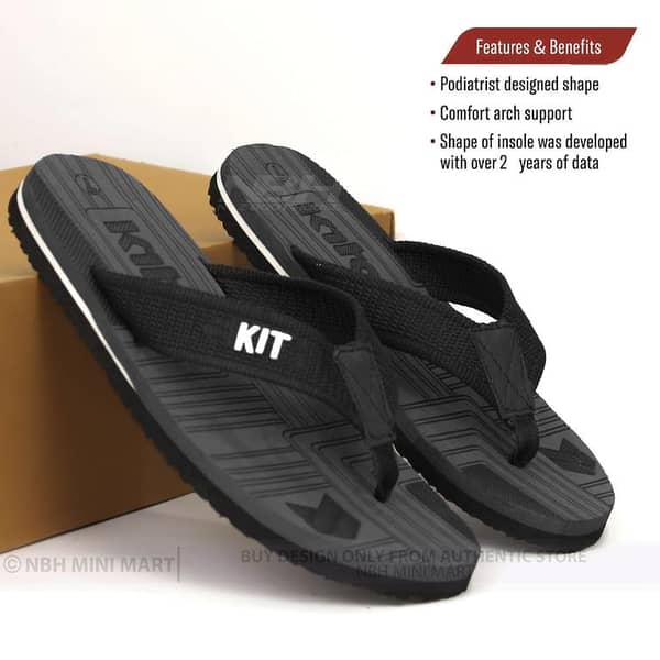 Men's Non-Slip Flip Flops by NBH MEGA MART - Lightweight Chappals for Boys - Comfortable Outdoor Slippers - Ideal Gift Option