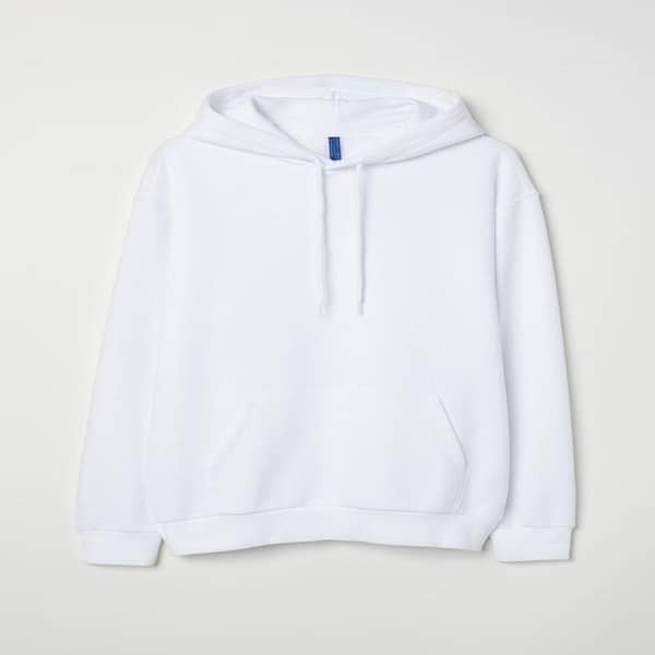 Men's White Fleece Pullover Hoodie Model 1082020