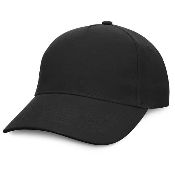 Unisex Black Sports Hat with Adjustable Strap and Buckle for Sun Protection - Summer Cap with Curved Brim for Men, Women, and Boys