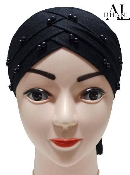 ALDHANI 3D Layered Bead Hijab Cap for Girls - Winter Headwear