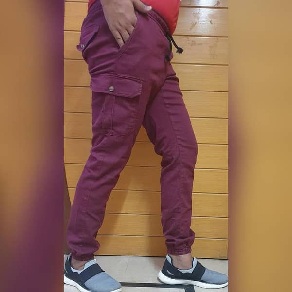 HashBack AM016 Men's Cargo Jogger with Stretchable Fabric and Elastic Waistband