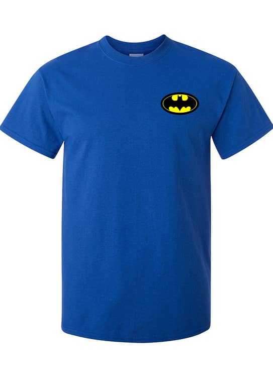 Hashback Men's White Crew Neck T-Shirt with Batman Logo