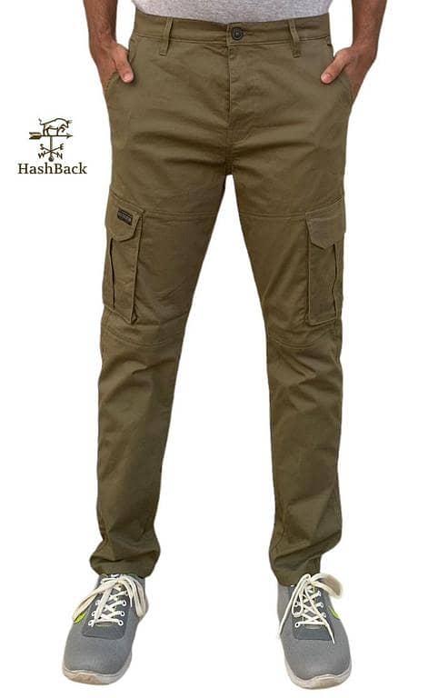 Hashback Men's Stretchable Camo Cargo Pants - Comfortable Fit with Multiple Pockets and Quality Stitching
