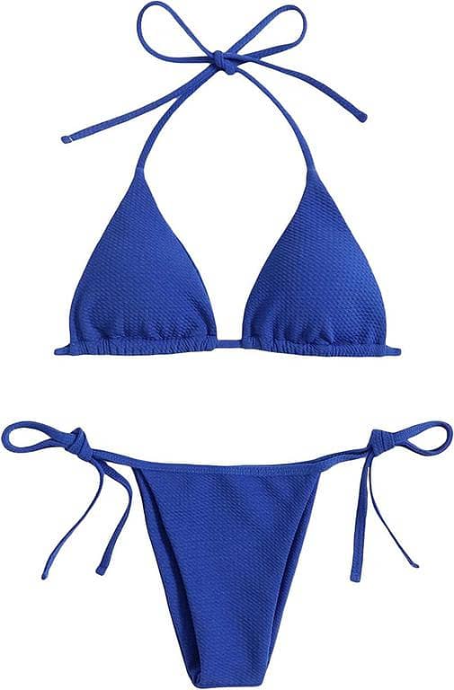 aldhani collection Women's Triangle Bikini Set - Two Piece Swimwear with Bandage Design & Adjustable Straps