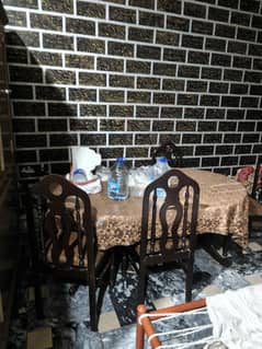 Wooden Dining Table with 5 Chairs (Shahkot)
