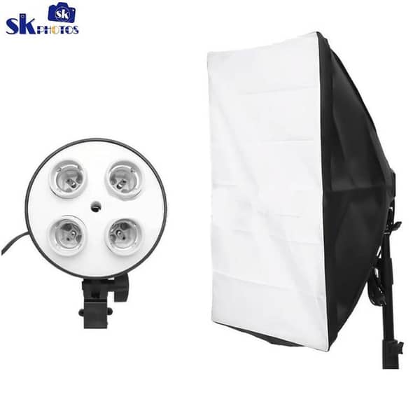 4 Socket Bulb Holder With Softbox 50 By 70